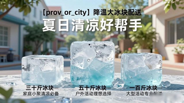 新城降温大冰块配送_海鲜排档降温解决方案_高温天气大冰块配送